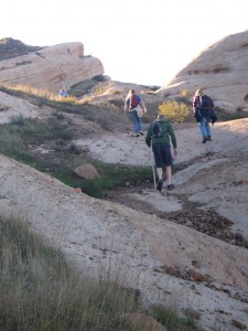 Hiking in the Mormon Rocks 